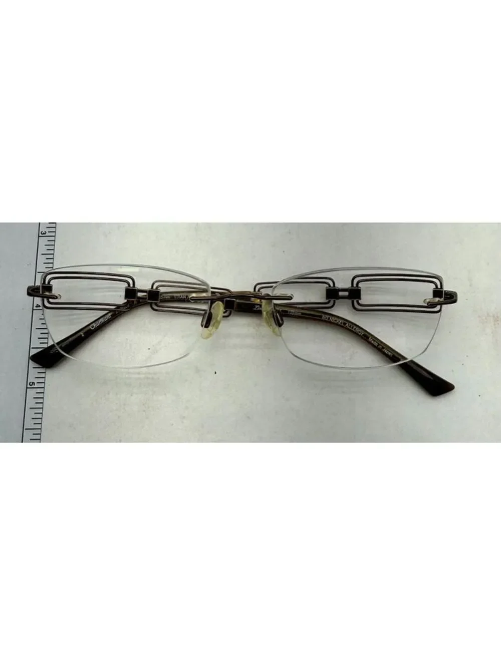 LINE ART CHARMANT XL2020  BR  135mm WOMEN AUTHENTIC EYEGLASSES FRAMES Preowned